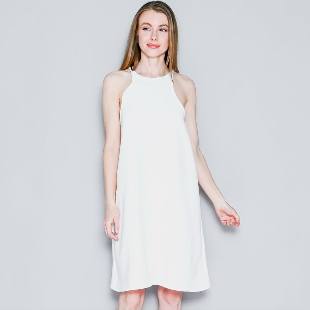 ELAINE HERSBY White Juana Cutout Back
Dress One Size‎ Sleeveless